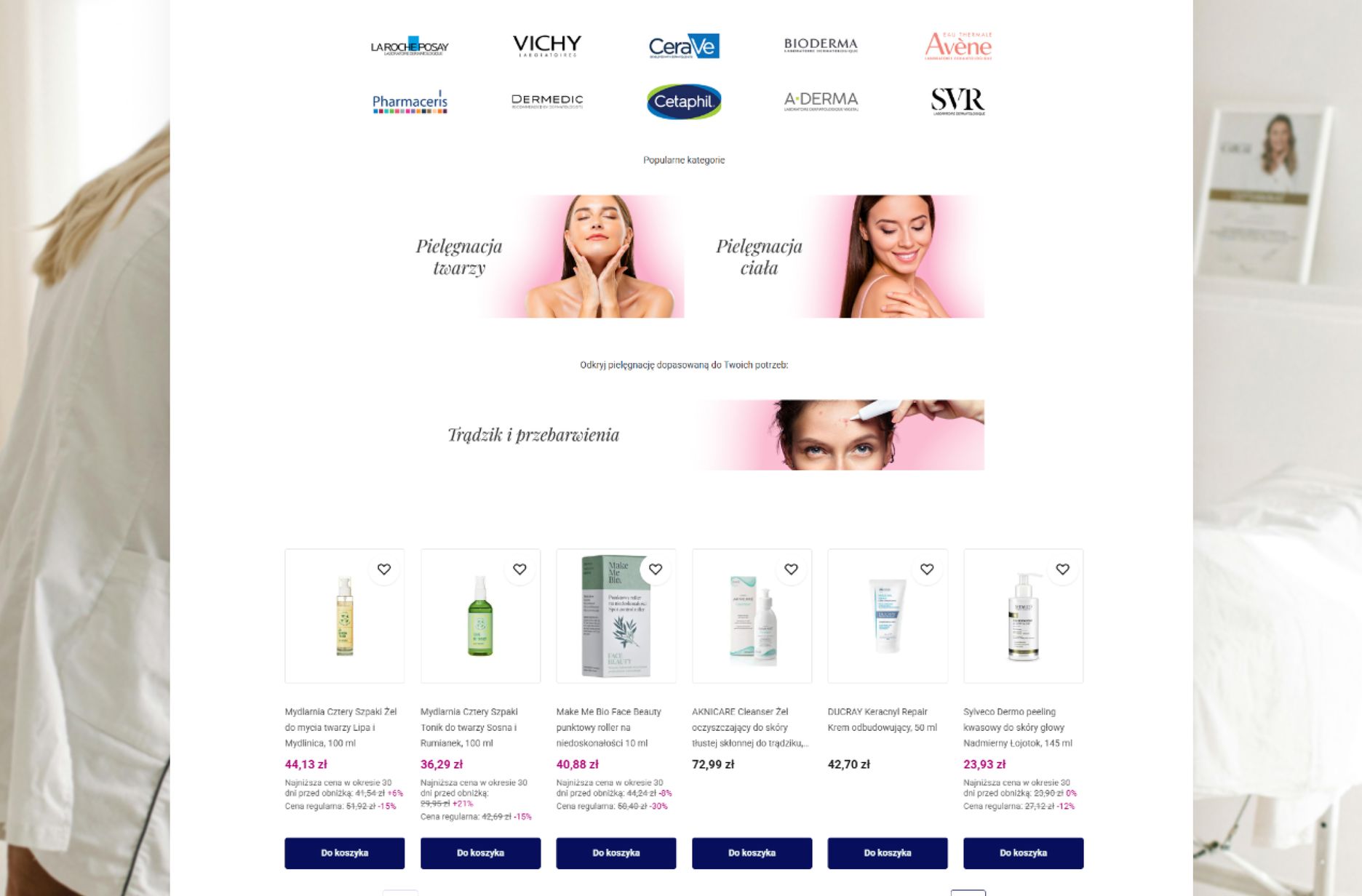 Kreatora landing page'y dostępny w panelu administracyjnym platformy 'merce