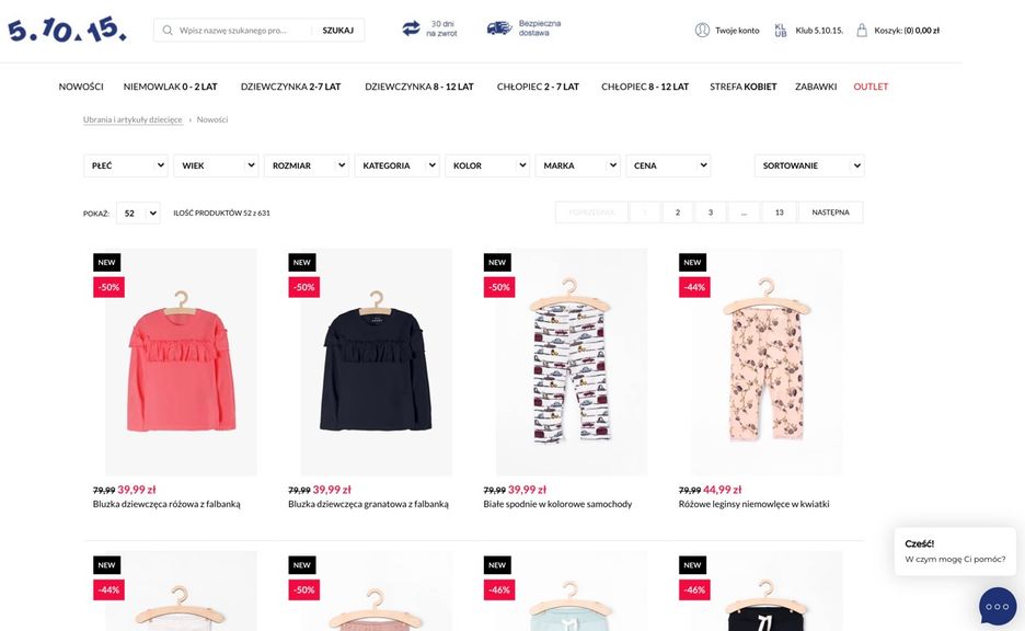 Listing produktów